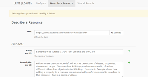 lrmi describe lookup